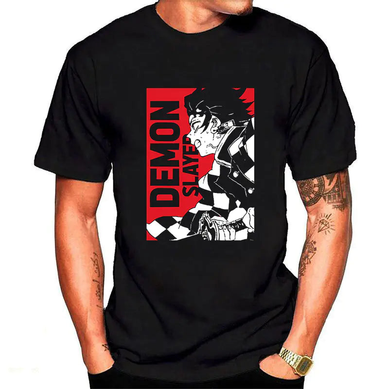 Demon Slayer Men's T-Shirt with Round Neck