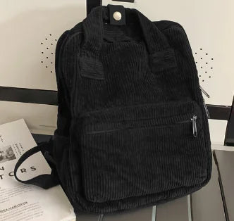Korean Style Canvas Embroidered Backpack