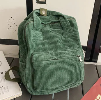 Korean Style Canvas Embroidered Backpack