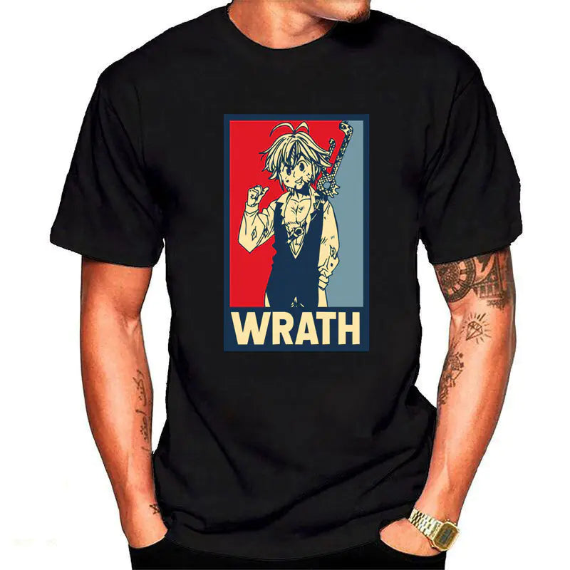 Demon Slayer Men's T-Shirt with Round Neck